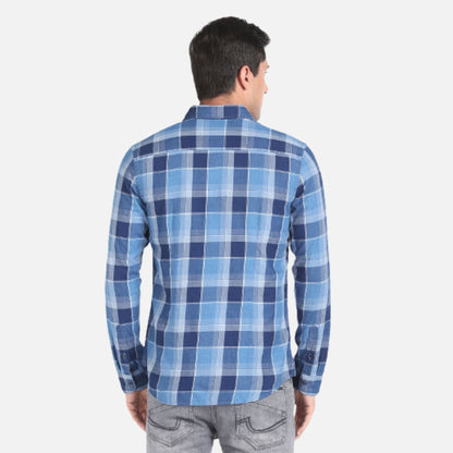 Cotton Twill Plaid Shirt