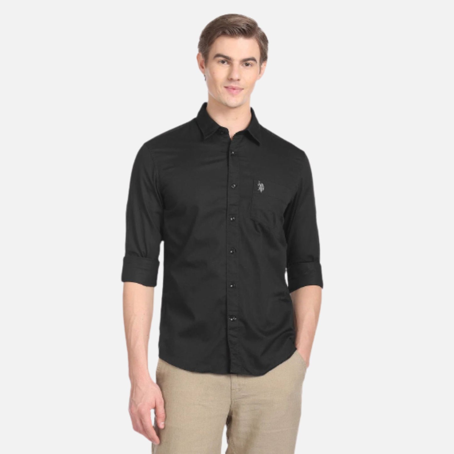 Solid Twill Cotton Shirt