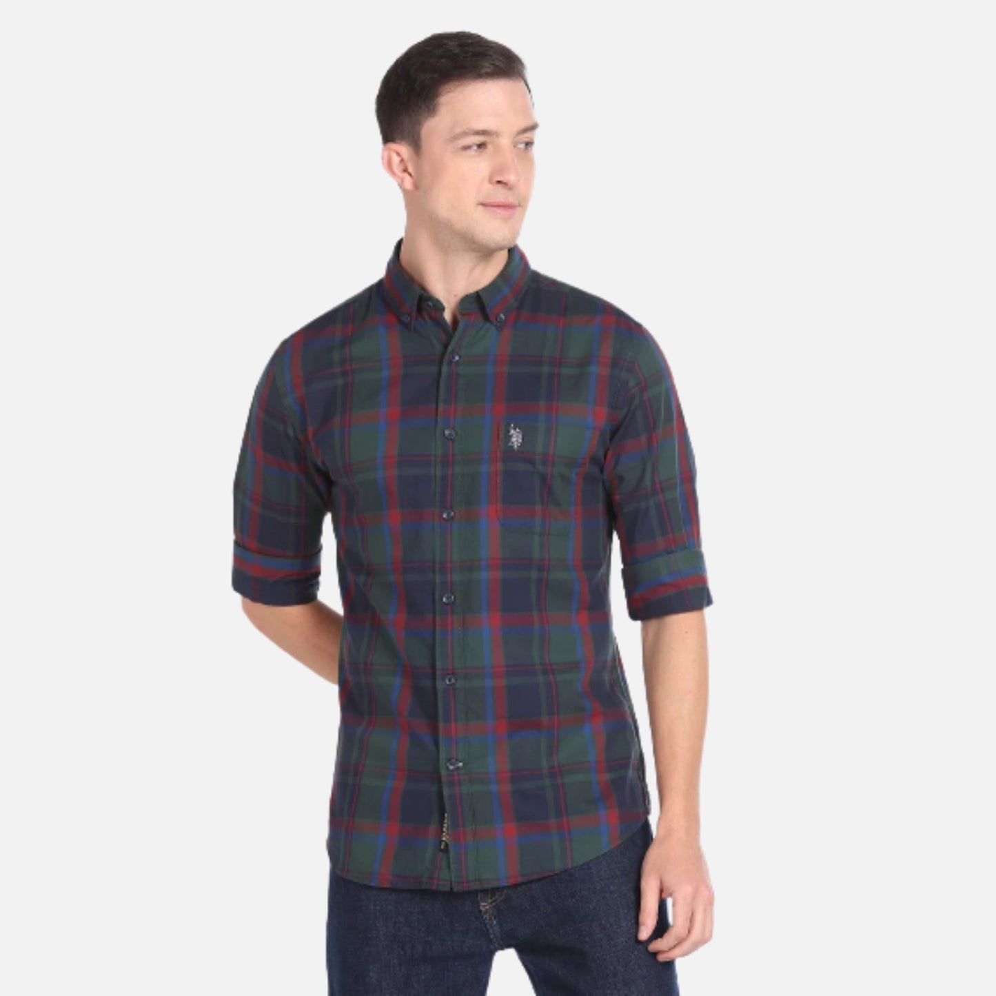 Tartan Check Slim Fit Twill Shirt