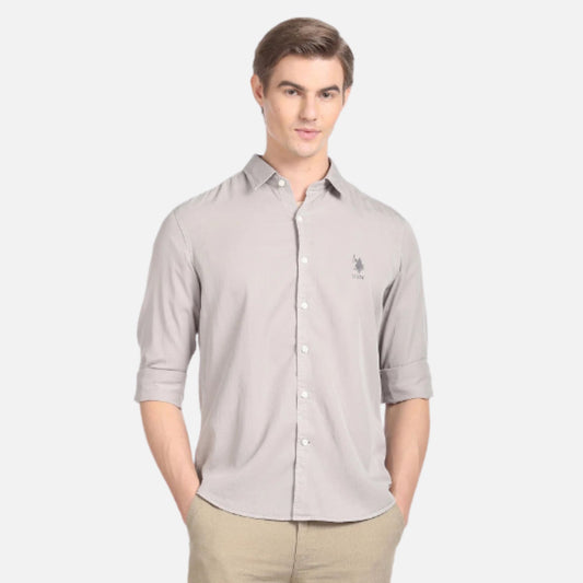 Solid Cotton Shirt