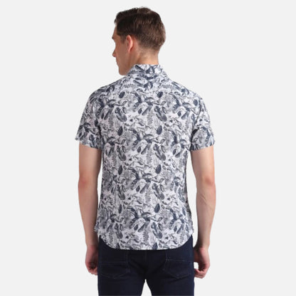 Tropical Print Slim Fit Shirt