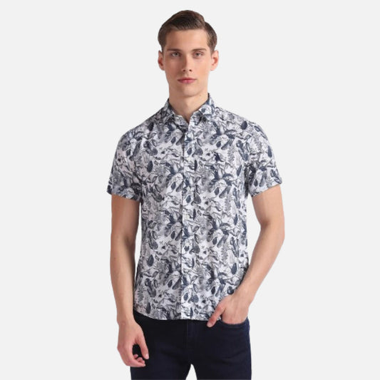 Tropical Print Slim Fit Shirt