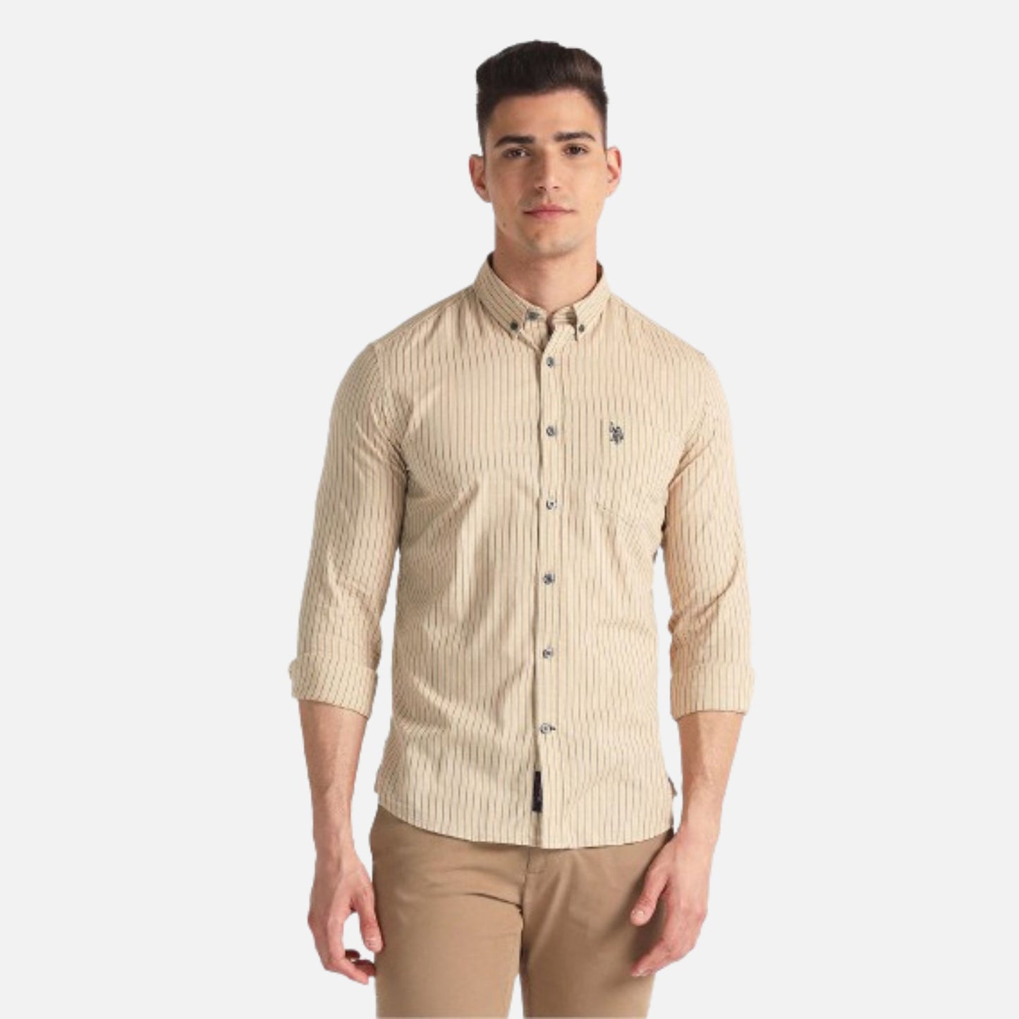 Vertical Stripe Slim Fit Shirt