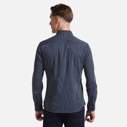 Vertical Stripe Cotton Shirt