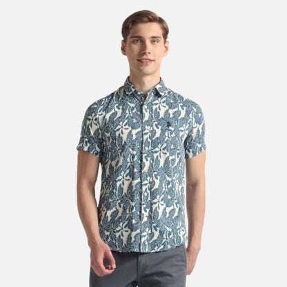 Tropical Print Slim Fit Shirt