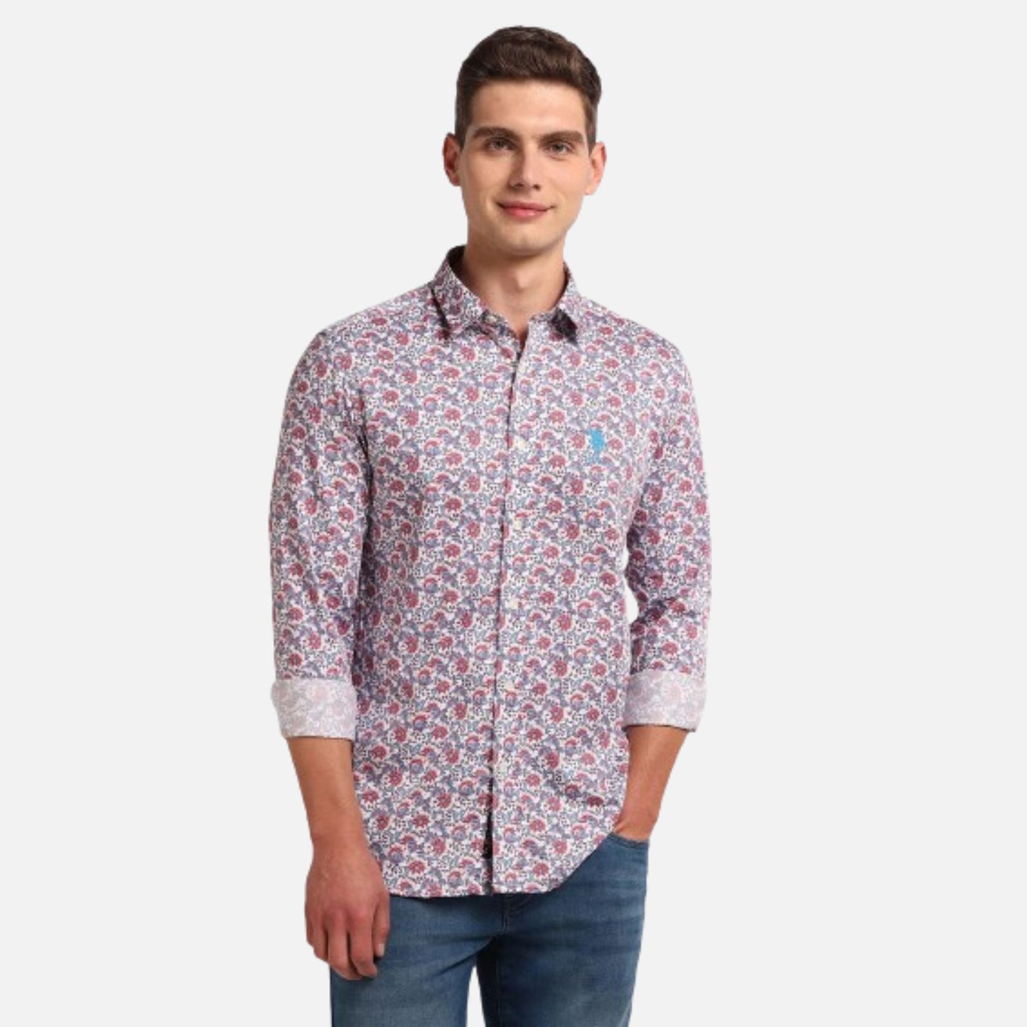 Floral Print Slim Fit Shirt