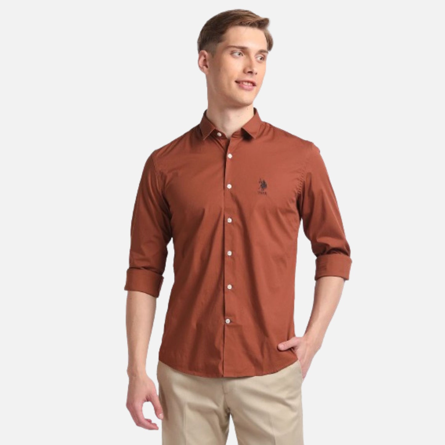 Solid Slim Shirt