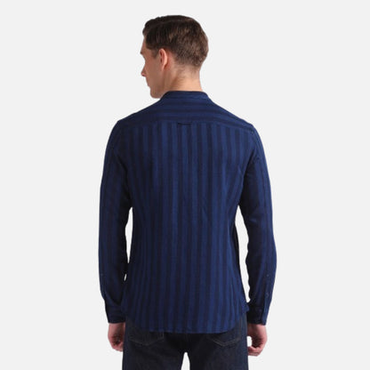 Vertical Stripe Cotton Shirt