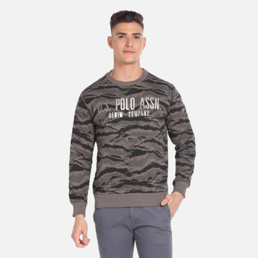 Camouflage Brand Print Sweatshirt