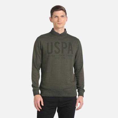 Crew Neck Brand Print Sweatshirt