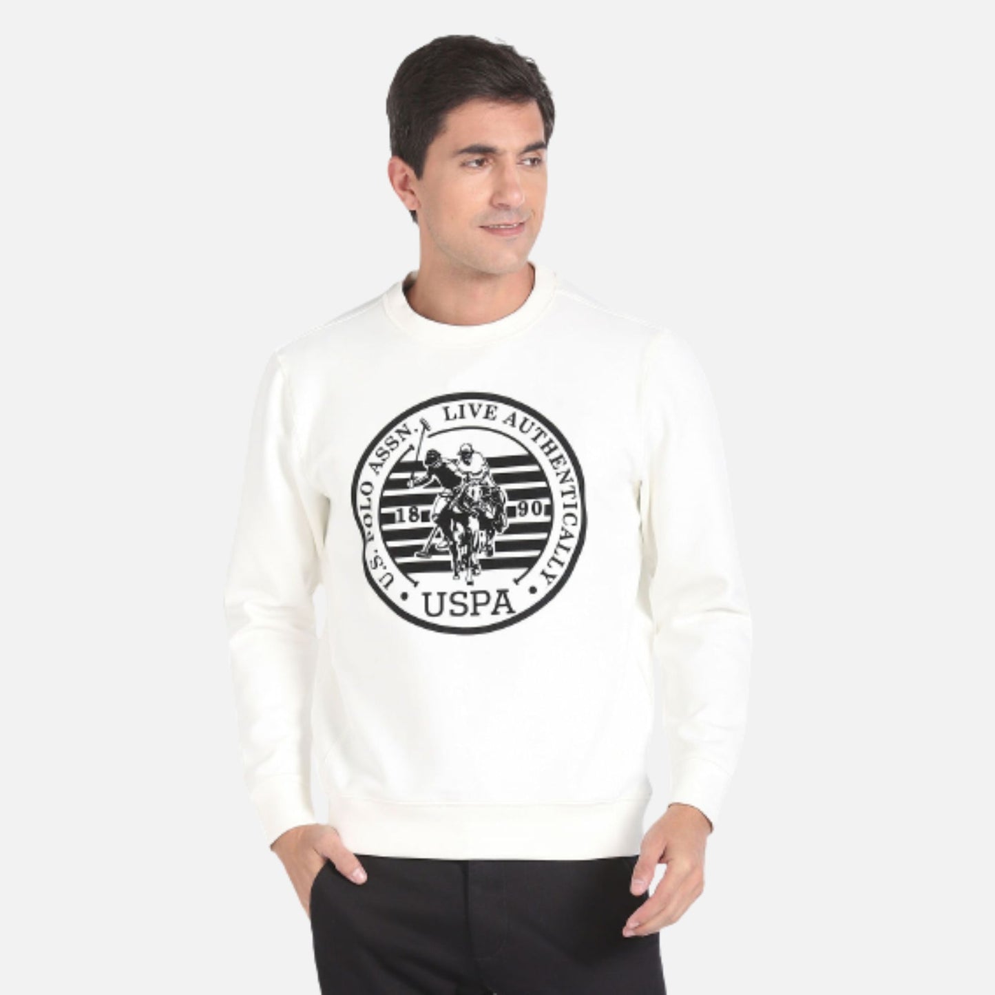 Circular Logo Crew Neck Sweatshirt