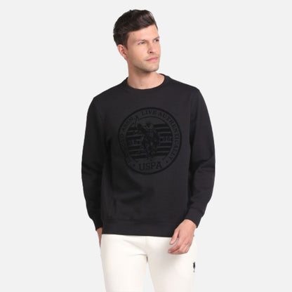 Crew Neck Graphic Print Sweatshirt