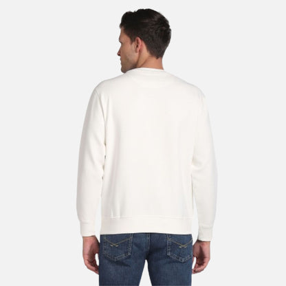 Crew Neck Embossed Sweatshirt