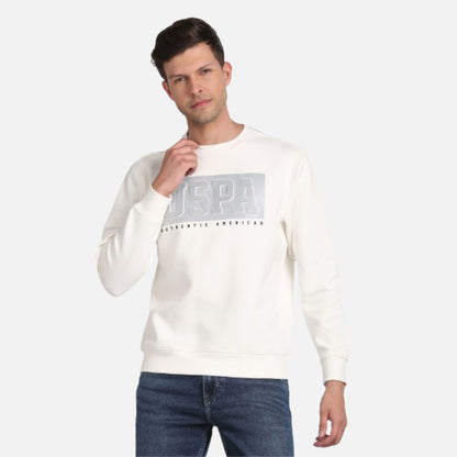 Crew Neck Embossed Sweatshirt