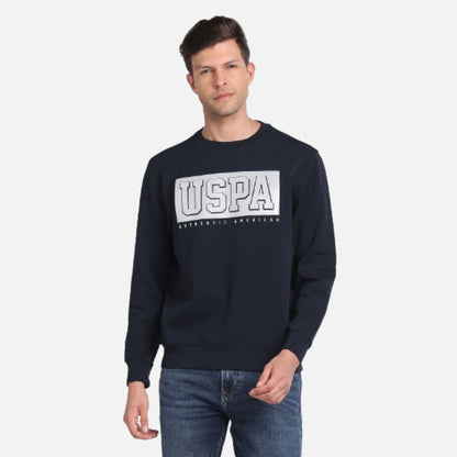 Crew Neck Embossed Sweatshirt