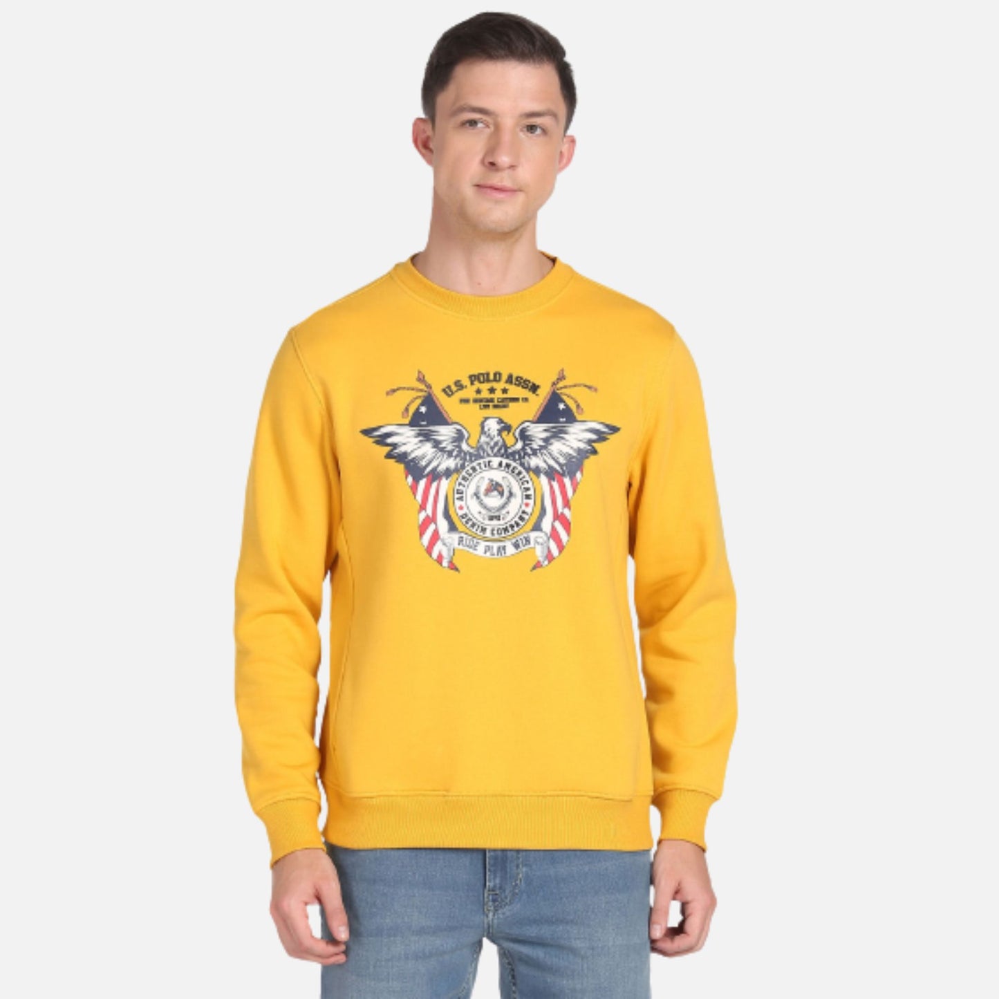 Crew Neck Graphic Print Sweatshirt