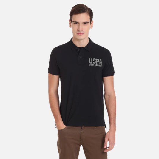 Reflective Logo Cotton Polo Shirt