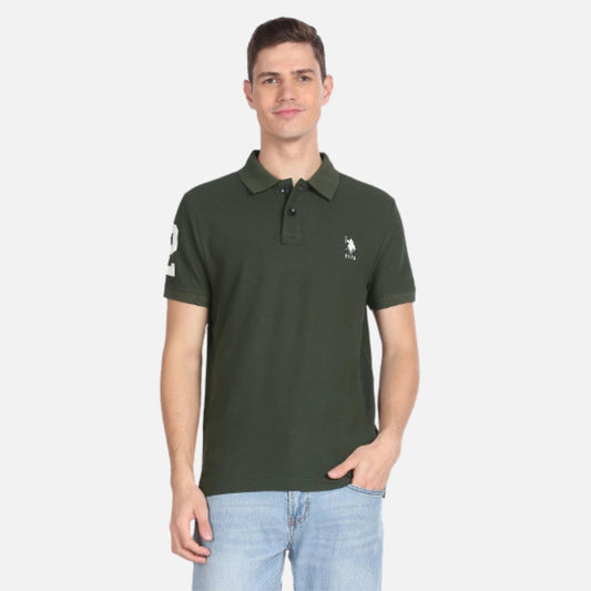 Solid Muscle Fit Polo Shirt