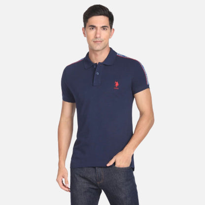 Solid Cotton Polo Shirt