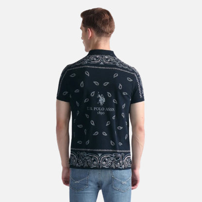 Muscle Fit Paisley Polo Shirt