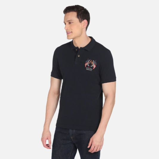 Solid Cotton Polo Shirt