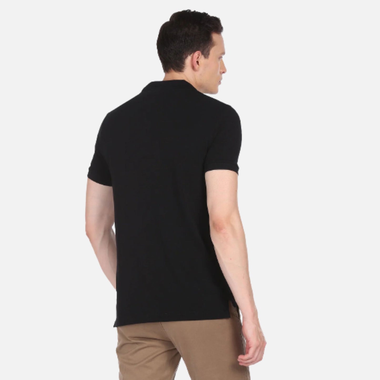 Solid Cotton Polo Shirt