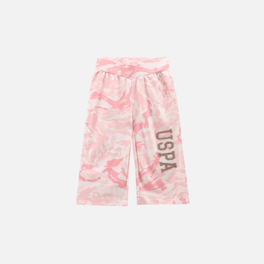 Girls Drawstring Waist Abstract Print Joggers