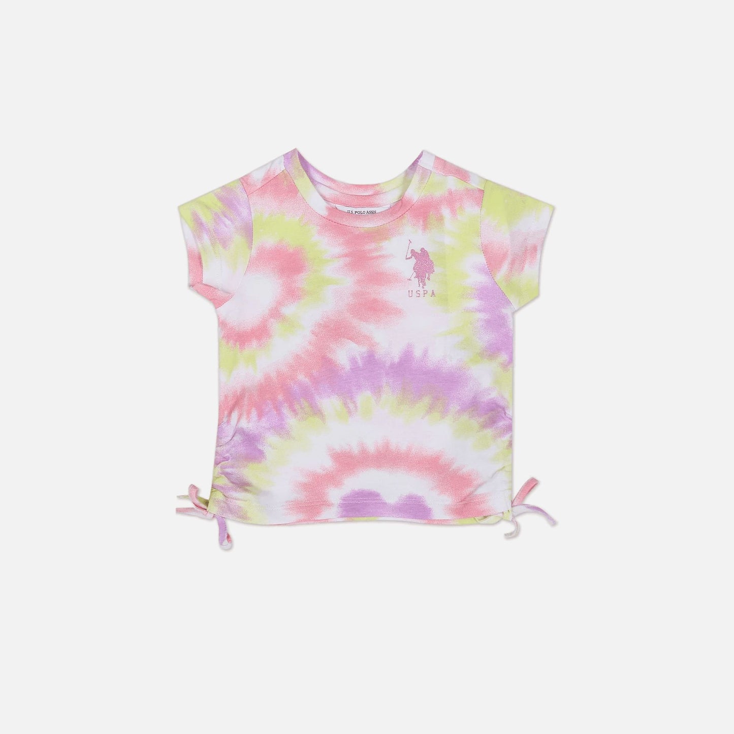 Tie And Dye Side Tie-Up T-Shirt