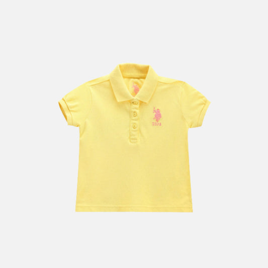 Girls Cotton Pique Polo Shirt