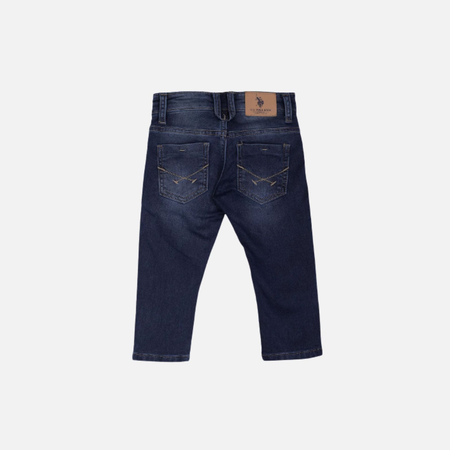 Mid Rise Stone Wash Jeans