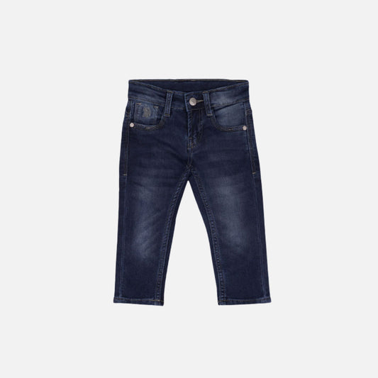 Mid Rise Stone Wash Jeans