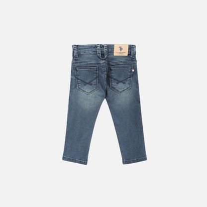 Boys Mid Rise Stone Wash Jeans