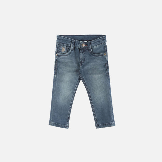 Boys Mid Rise Stone Wash Jeans