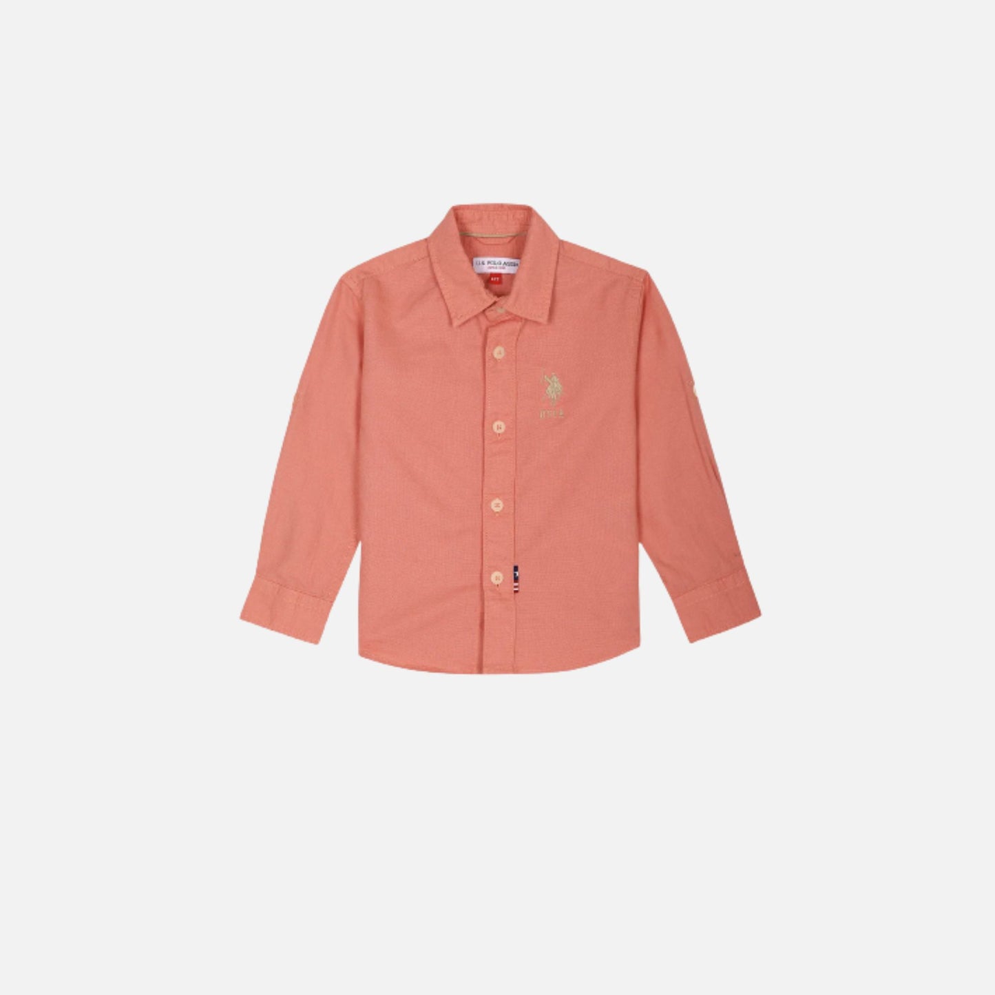 Solid Dobby Spread Collar Shirt