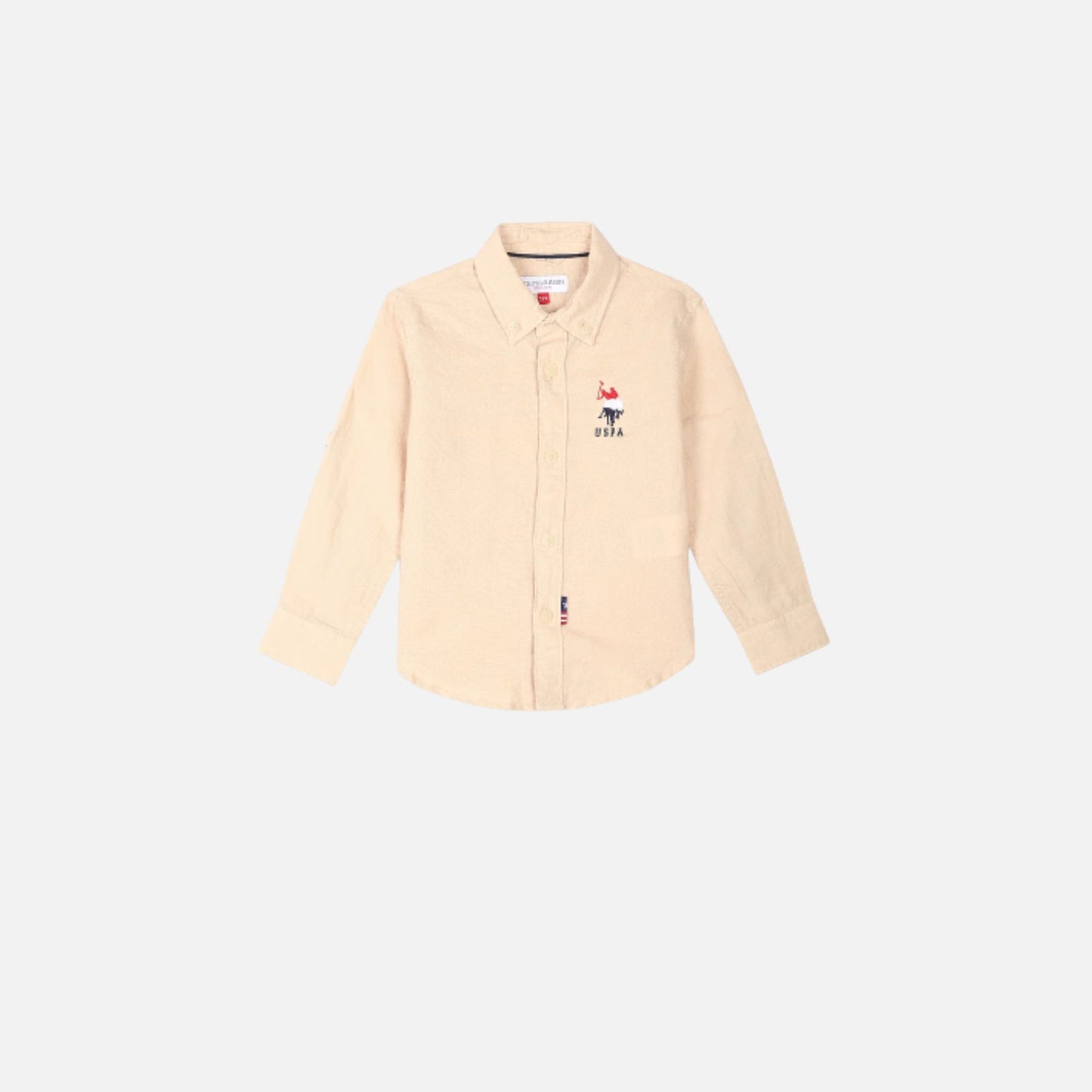 Button Down Collar Solid Linen Shirt