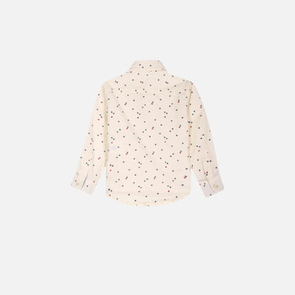 Geometric Print Twill Shirt