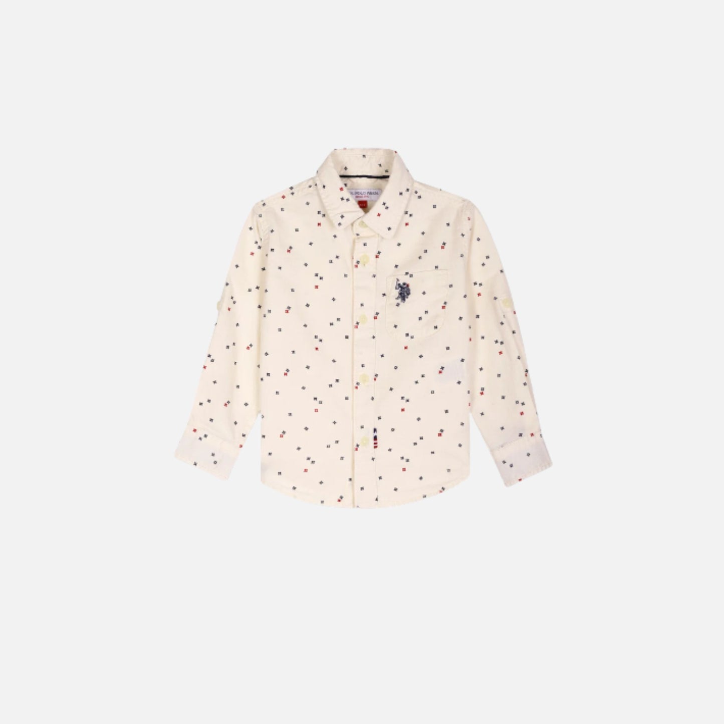 Geometric Print Twill Shirt