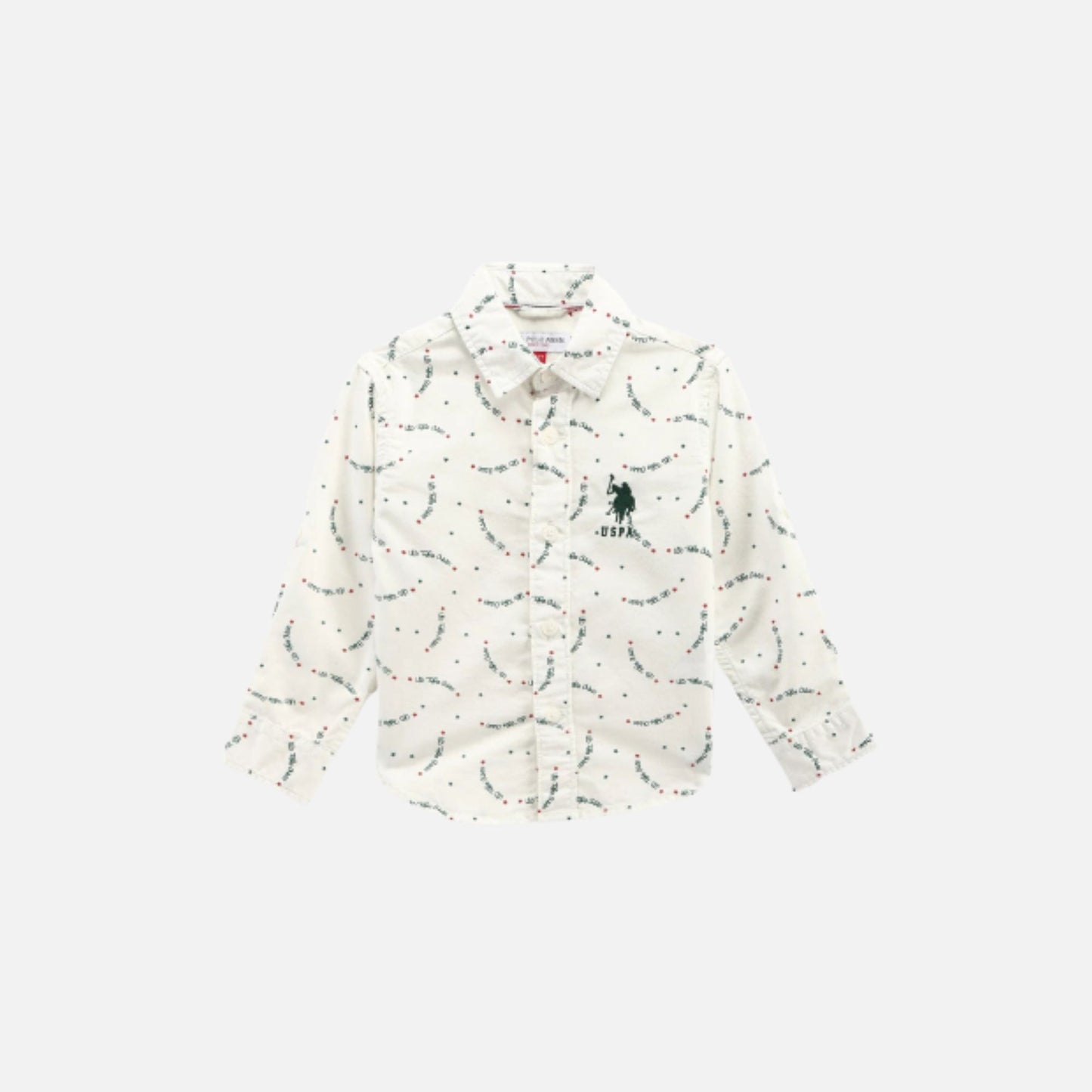 Boys Brand Print Cotton Shirt