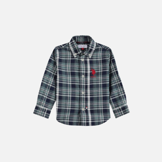 Boys Tartan Check Oxford Shirt