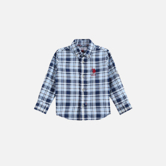 Boys Tartan Check Oxford Shirt