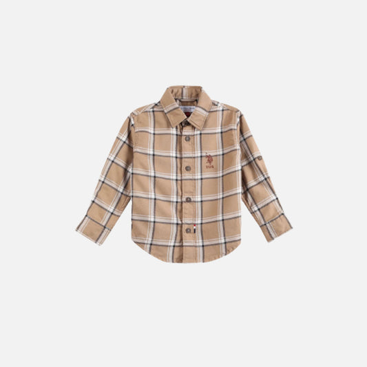 Boys Tartan Check Cotton Shirt