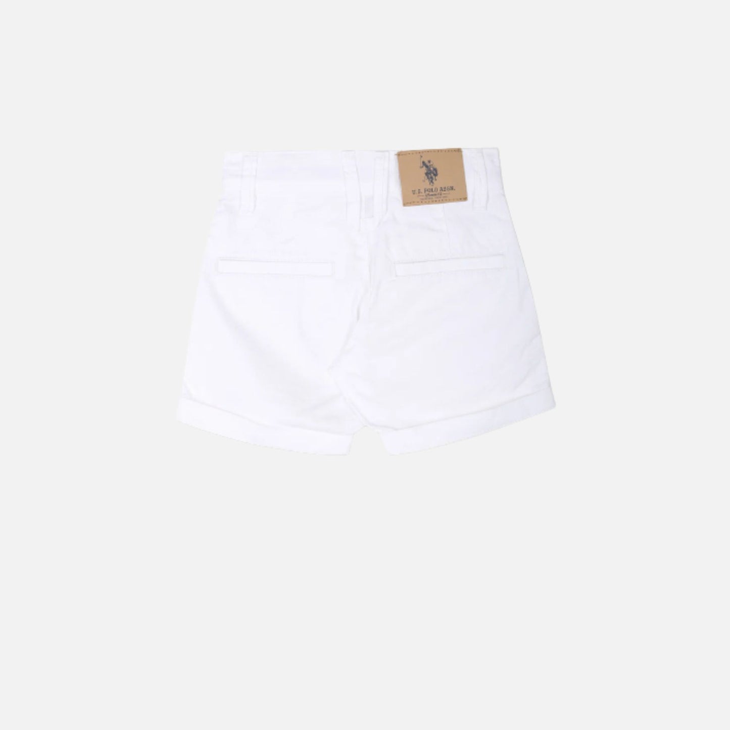 Mid Rise Solid Twill Shorts