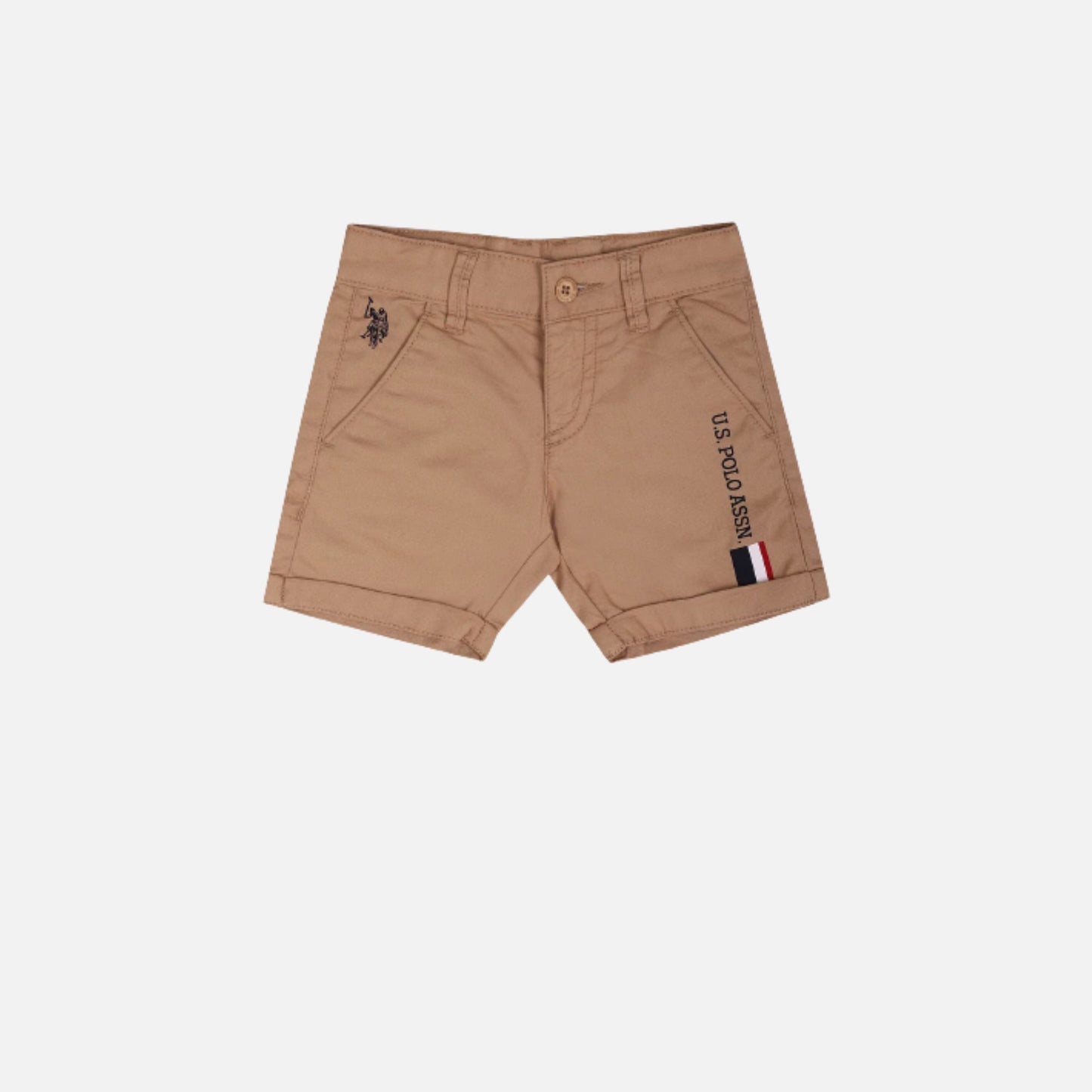 Solid Twill Cotton Shorts