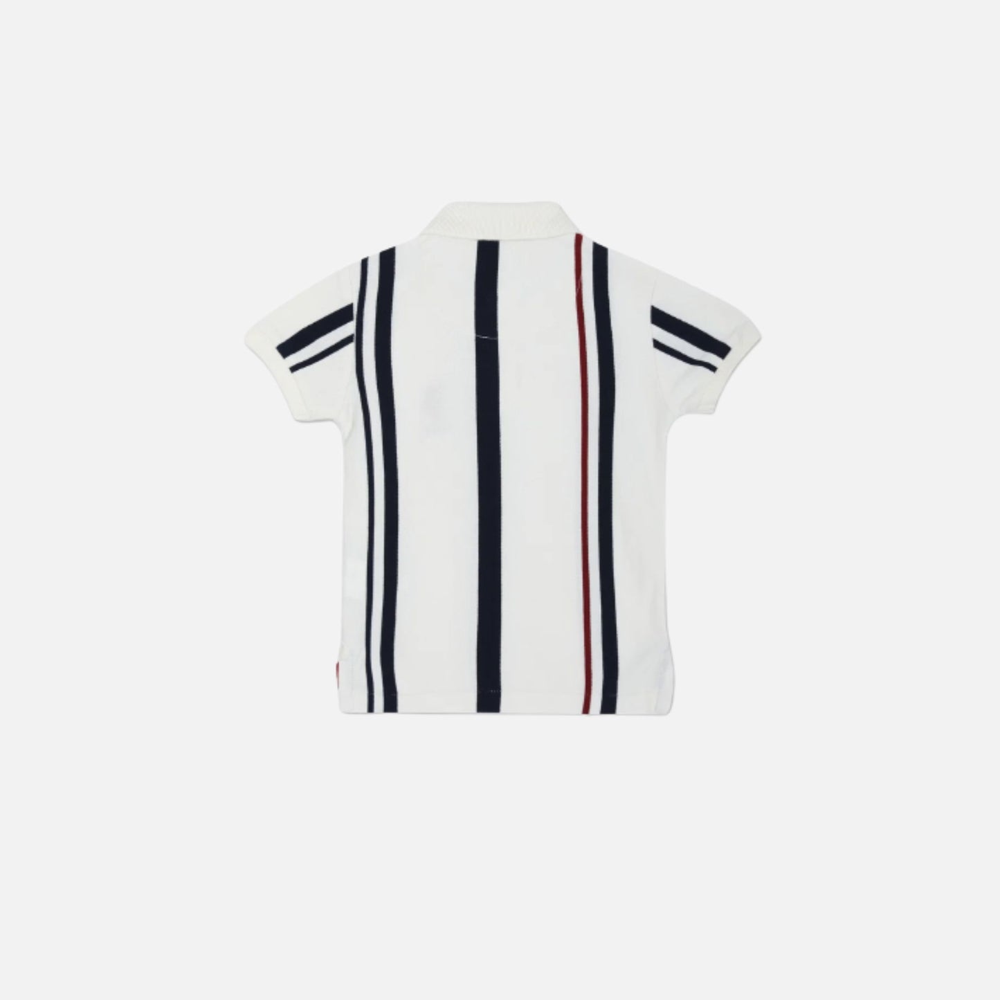 Vertical Stripe Pure Cotton Polo Shirt