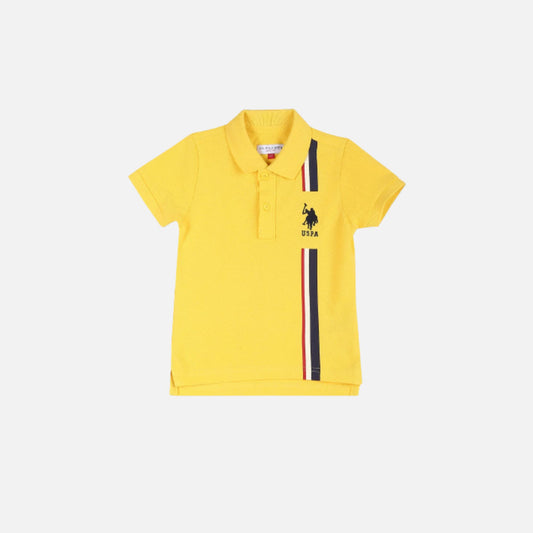 Brand Stripe Cotton Polo Shirt