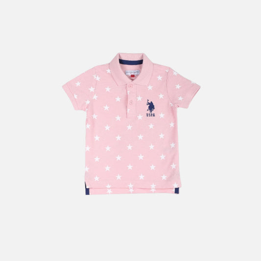 Graphic Print Cotton Polo Shirt