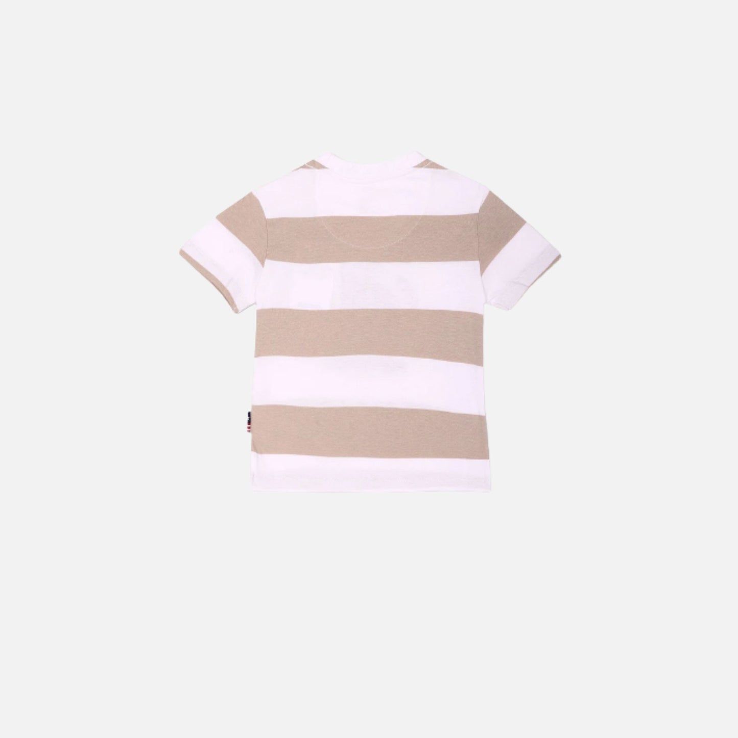 Embroidered Logo Striped T-Shirt