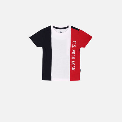 Colour Block Cotton Pique T-Shirt