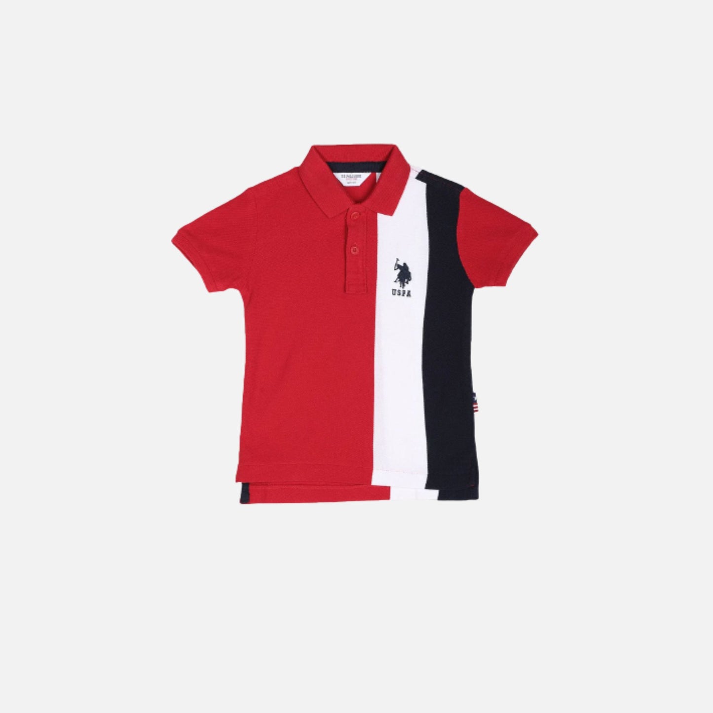 Colour Block Cotton Pique Polo Shirt