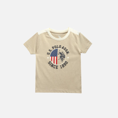 Boys Cotton Brand Print T-Shirt